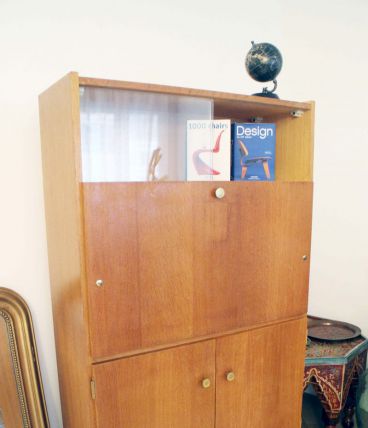 Secrétaire bureau vintage années 60 style scandinave