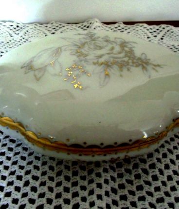 Grande Bonbonnière Début XXème -  superbe en porcelaine HAVILAND