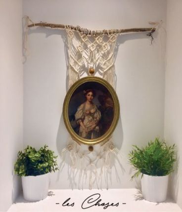 Macramé suspension de tableau