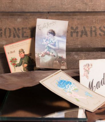 Lot de 5 cartes postales fantaisie anciennes