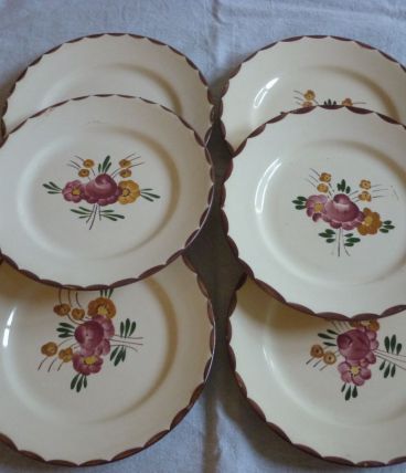 6 assiettes Longchamp modele agen