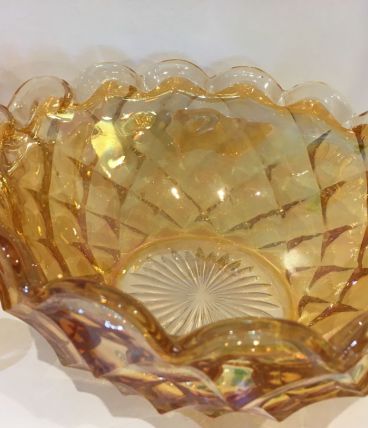 Ensemble verres, carafe et saladier vintage