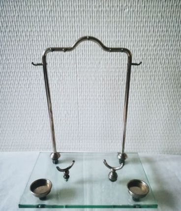 Support en verre et métal 