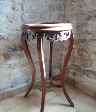 selette marbre et bois