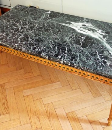 Table basse en marbre vert des Alpes des annèes 60/70