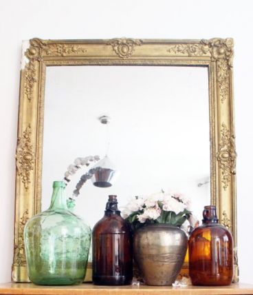 Grand Miroir VINTAGE Doré style Empire 