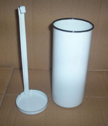 ANCIEN POT EMAILLE A CAFE ANGLAIS avec louchette 