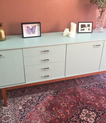 Enfilade vintage scandinave pieds compas 1960's