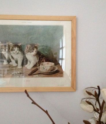 GRAVURE CHATS "LE CIGARE"