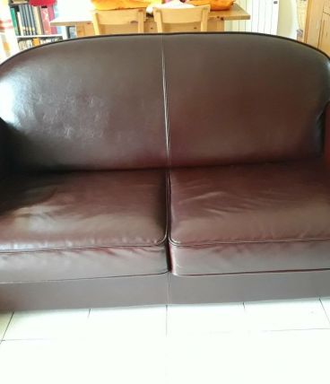  Canapé club en cuir 3 places ( STEED )