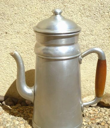 cafetière ancienne en alu ,vintage