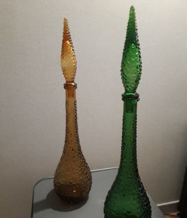  lot grande bouteilles deco 1970