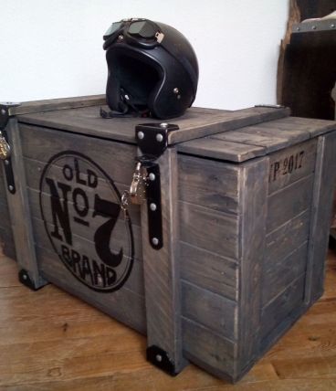 Malle vintage 100x50x50 avec 2 cadenas