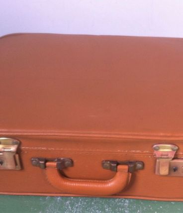Jolie petite valise marron vintage 