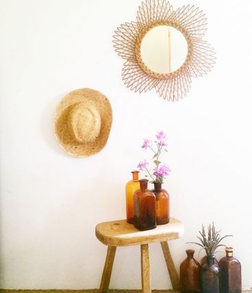 Tabouret ancien bois brut