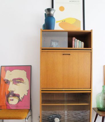 Secrétaire design vintage moderniste style Guariche