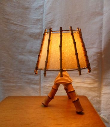 Lampe en rotin
