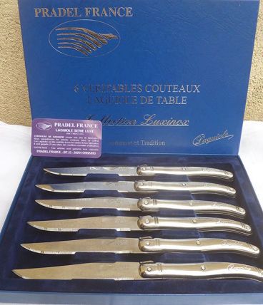 coffret  6 couteaux de table  Laguiole
