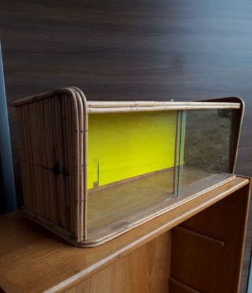 petit vitrine osier 1950