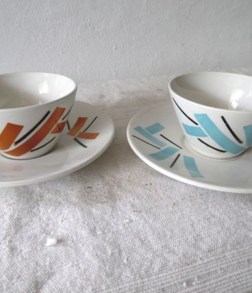 duo de tasses à café vintages