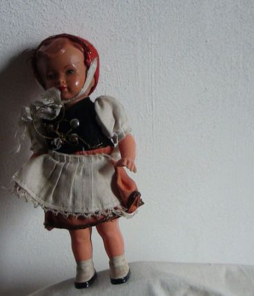 poupée celluloïd année 1950 mécanique