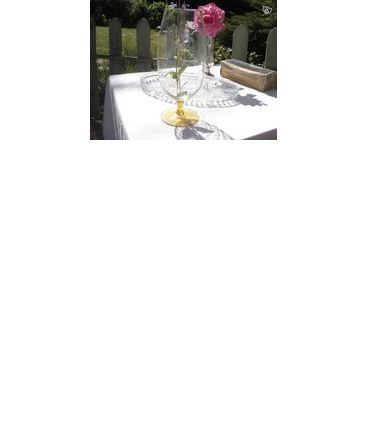 VASE avec pied marron Forme verre VINTAGE