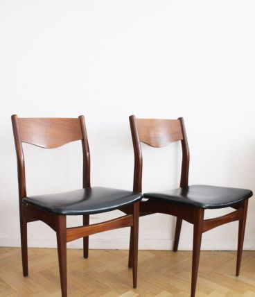 Paire de chaises scandinave vintage en teck