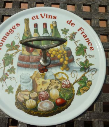 Plateau à fromages et vins de France en porcelaine CNP