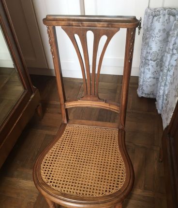 Chaise Art Nouveau bois