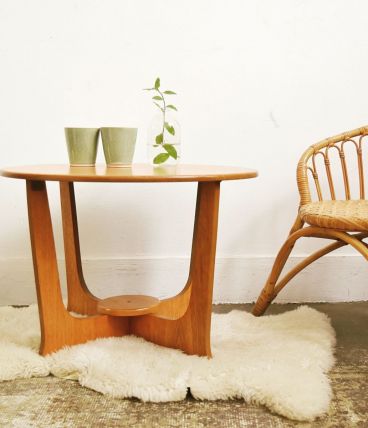 Table de salon scandinave vintage en teck