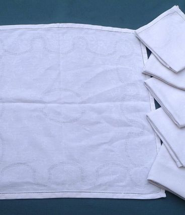 lot de 6 serviettes de table, vintage