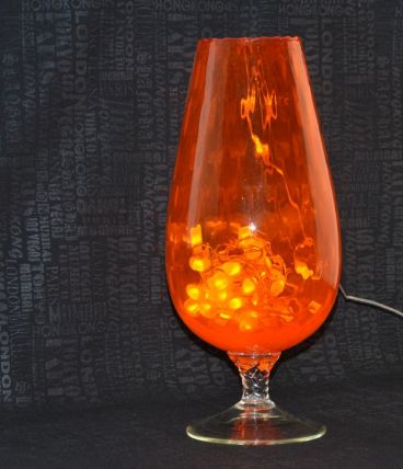 Grand Vase cristal orange