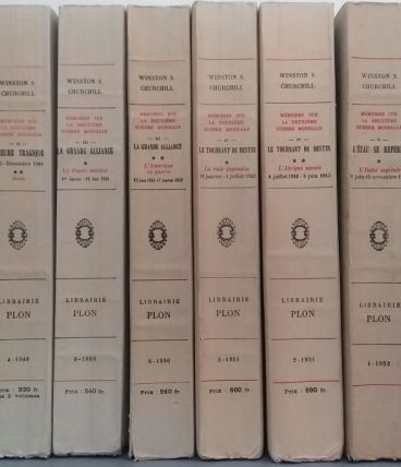 Mémoires W. CHURCHILL - 12 volumes - Éditions PLON