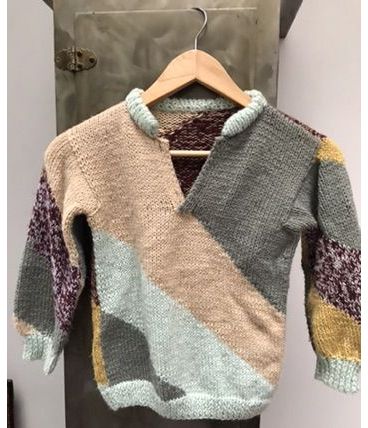 Tricot main, laine, enfant 5/8 ans