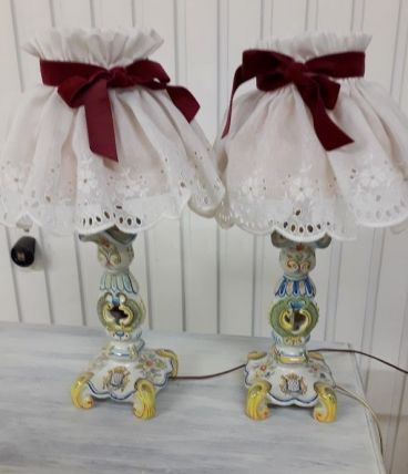 paire de lampe porcelaine Amavie