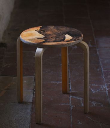 Tabouret Rhinoceros orange