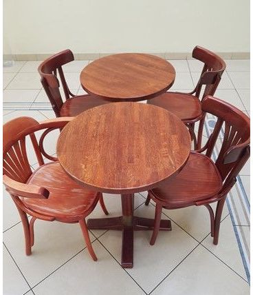 table ronde ou carré avec 2 chaises style bistro année 50