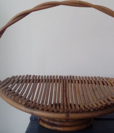 Corbeille vintage en rotin