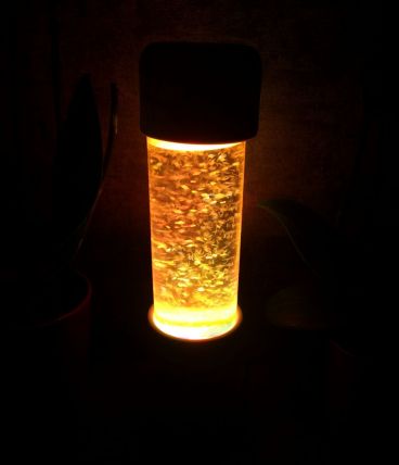 Lampe paillettes année 60