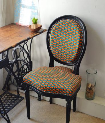 Fauteuil médaillon wax cabosse de cacao