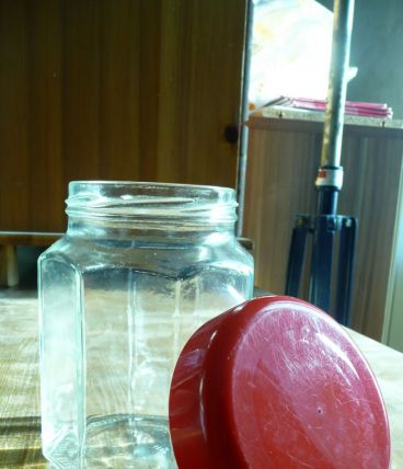 Pot bocal exagonal AMORA verre