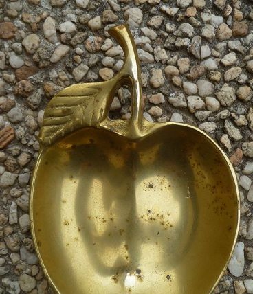 vide  poche , pomme  en laiton , vintage