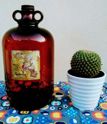 bonbonne en verre ambré