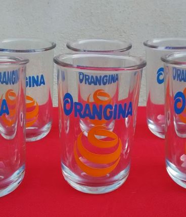 lot de 6 verres "Orangina" Matali Crasset 2006