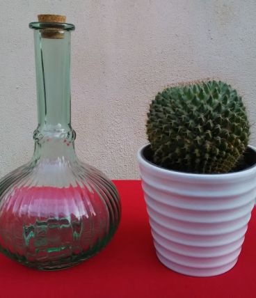 Jolie carafe en verre soufflé 