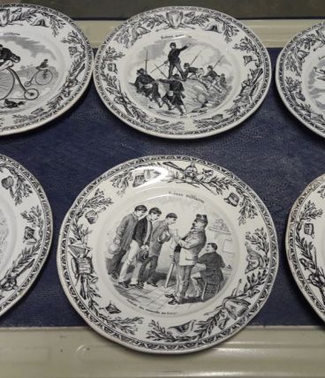 Serie d'assiettes Creil &amp; Montereau