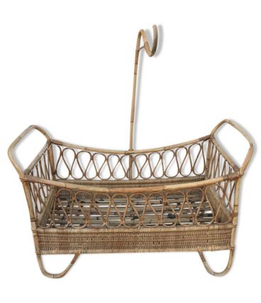 Lit-berceau en bambou et rotin