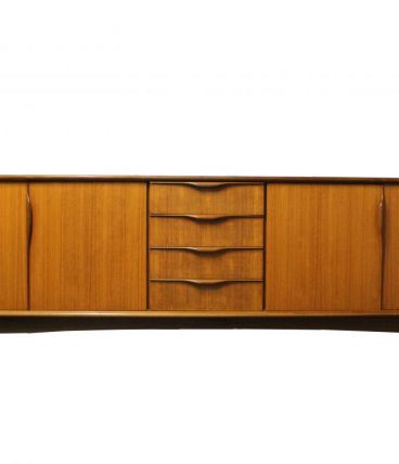 Longue Enfilade vintage scandinave en teck 1950's - 2m40