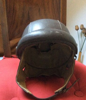 Casque bol vintage cuir 56 CM