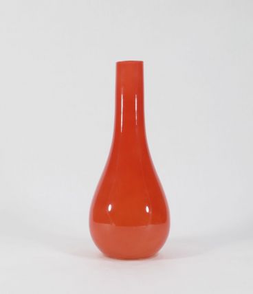 Vase en verre orange
